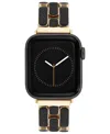 Anne Klein Women's Black Enamel And Gold-tone Alloy Metal Bracelet Designed For Apple Watch 42mm (series 10) &  In Multi