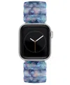 Anne Klein Women's Blue Marbled Acetate Expansion Bracelet Designed For Apple Watch 42mm (series 10) & 38/40/41 In Blue