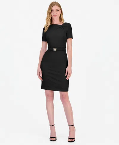 Anne Klein Women's Boat Neck Dress In Black