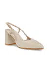 Anne Klein Brinlee Pointed Toe Pump In Platinum Fabric