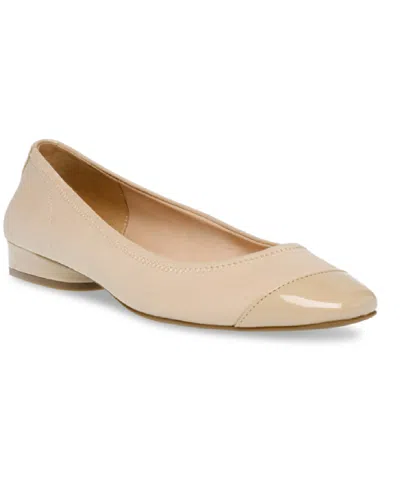 Anne Klein Women's Carlie Almond Toe Ballet Flats In Nude