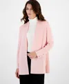 Anne Klein Carmel Cardigan In Pink Blush