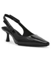 Anne Klein Carmel Pointed Toe Slingback Pump In Black Patent