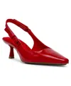 Anne Klein Carmel Pointed Toe Slingback Pump In Red Patent