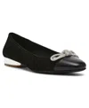 Anne Klein Cassidy Womens Rhinestones Square Toe Mary Janes In Black