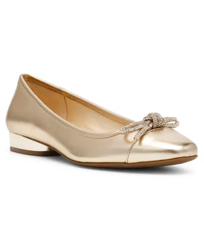 Ballet Shoes Anne Klein Gold Flats Anne Klein Bronze Leather Flats