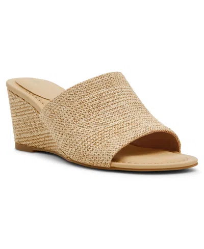 Anne Klein Charisma Wedge Slide Sandal In Brown
