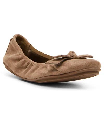 Anne Klein Women's Charity Slip-on Flats In Taupe Microsuede