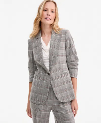 Anne Klein Scrunch Sleeve Jacket In Multi