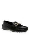 Anne Klein Chrystie Womens Faux Leather Driving Moccasins Moccasins In Black