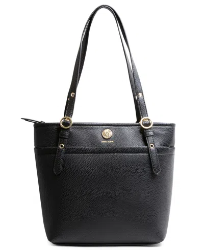 Anne Klein Women's Classic Pocket Tote Bag In Pitch-black