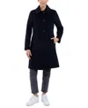 Anne Klein Women's Collared Button-front Walker Coat In Black