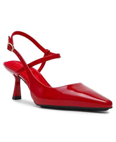 Anne Klein Women's Cosmo Pointed Toe Slingback Pumps In Deep Red