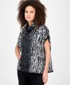 Anne Klein Luxe Animal Print Tunic In Multi