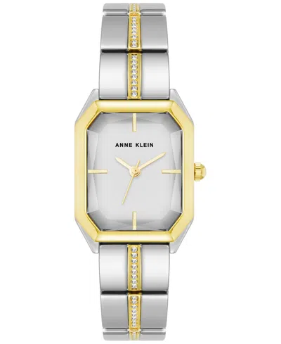 Anne Klein Women's Crystal Accent Bracelet Watch 23x32mm In Two Tone