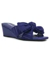 Anne Klein Dara Bow Wedge Slide Sandal In Purple