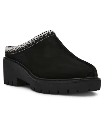 Anne Klein Women's Daylin Cozy Lug Sole Clog Mules In Black