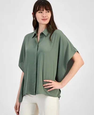 Anne Klein Women's Dolman-sleeve Blouse In Eucalyptus