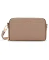 Anne Klein 3 Piece Gift Set With Double Zip Camera Crossbody In Truffle