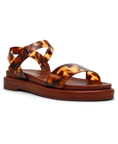 Anne Klein Women's Elani Round Toe Footbed Sandals In Brown