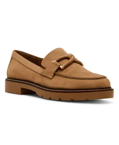 Anne Klein Ellison Moc Toe Loafer In Brown