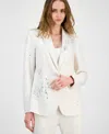 Anne Klein Women's Embellished One-button Jacket In White