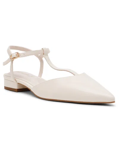 ANNE KLEIN WOMEN'S EMILY T-STRAP POINTED TOE FLATS