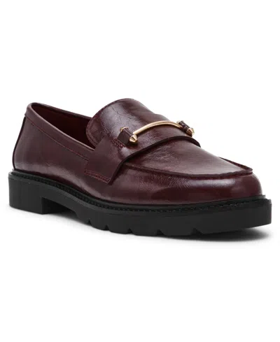 Anne Klein Women's Emme Lug Sole Loafers In Burgundy