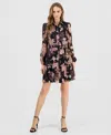 Anne Klein Printed Shirtdress In Animal Print