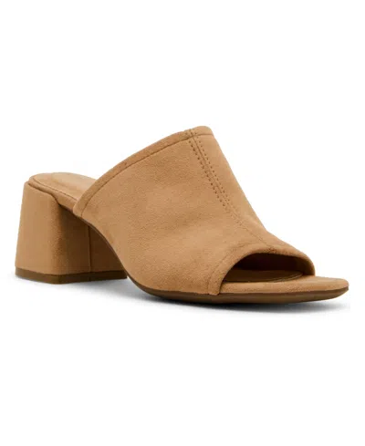 Anne Klein Flutter Slide Sandal In Brown