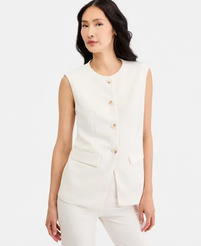 Anne Klein Women's Four-button Tailored Vest In White