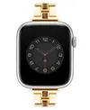 Anne Klein Women's Gold-tone Alloy Metal Bracelet With Genuine Tiger's Eye Designed For Apple Watch 42mm (serie In Brown,gold-tone