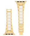 Anne Klein Women's Gold-tone And White Tide Plastic Bracelet Designed For Apple Watch 42mm (series 1-3 Only) &  In Gold