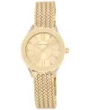Anne Klein Women's Gold-tone Stainless Steel Mesh Bracelet Watch 30mm Ak-2208chgb In Gold