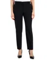 Anne Klein Women's Grace Mid Rise Straight-leg Ankle Pants In Anne Black