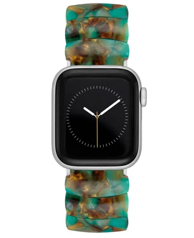 Anne Klein Women's Green Marbled Acetate Expansion Bracelet Designed For 38/40/41mm Apple Watch In No Color