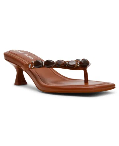 Anne Klein Women's Gwenn Slip-on Dress Sandals In Brown