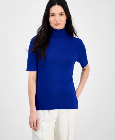Anne Klein Women's Half-sleeve Turtleneck Sweater