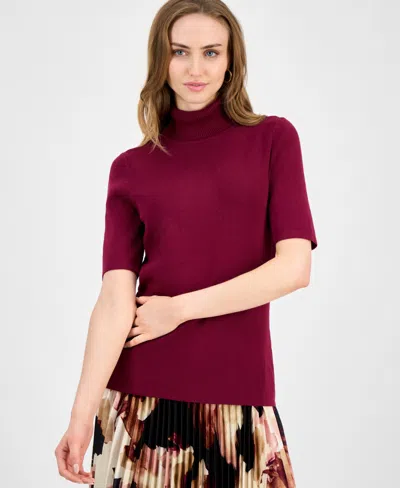 Anne Klein Women's Half-sleeve Turtleneck Sweater