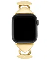 Anne Klein Women's Heart Shaped Alloy Metal Link Bracelet Designed For Apple Watch 42mm (series 1-3 Only) & 44/ In Gold-tone