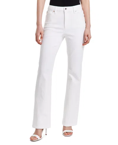 Anne Klein Women's High-rise Bootcut Jeans In Soft White