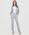 Anne Klein Women's High Rise Pull-on Bootcut Pants In Gray