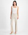 Anne Klein Women's High-rise Wide-leg Pants In Canvas