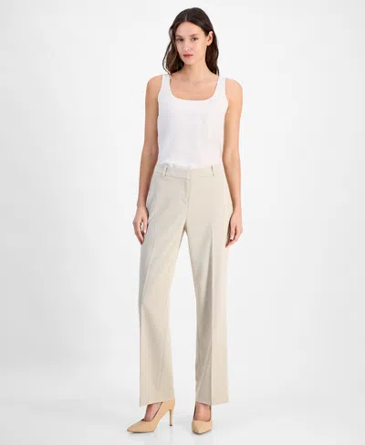 Anne Klein Women's High-rise Wide-leg Pants In Canvas