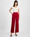 Anne Klein Pull On Wide Leg Pants In Titian Red