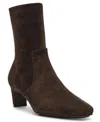 Anne Klein Women's Iga Low Heel Dress Booties In Chocolate
