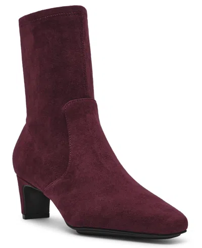 Anne Klein Women's Iga Low Heel Dress Booties In Wine