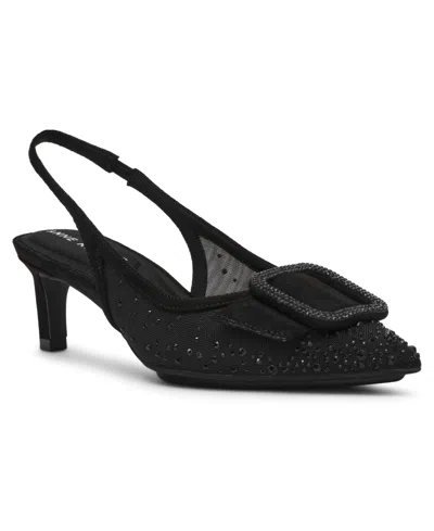 ANNE KLEIN WOMEN'S ILANNA-C EMBELLISHED SLINGBACK PUMPS