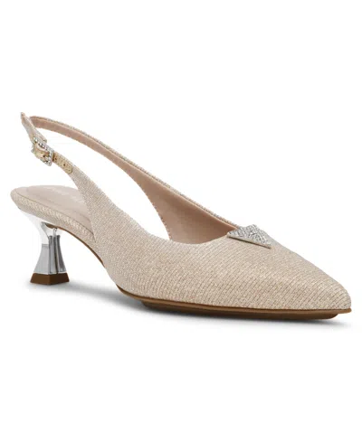 Anne Klein Women's Iset Slingback Kitten Heel Pumps In Light Gold