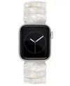 ANNE KLEIN WOMEN'S IVORY MARBLED ACETATE EXPANSION BRACELET DESIGNED FOR 42/44/45/ULTRA/ULTRA 2 APPLE WATCH